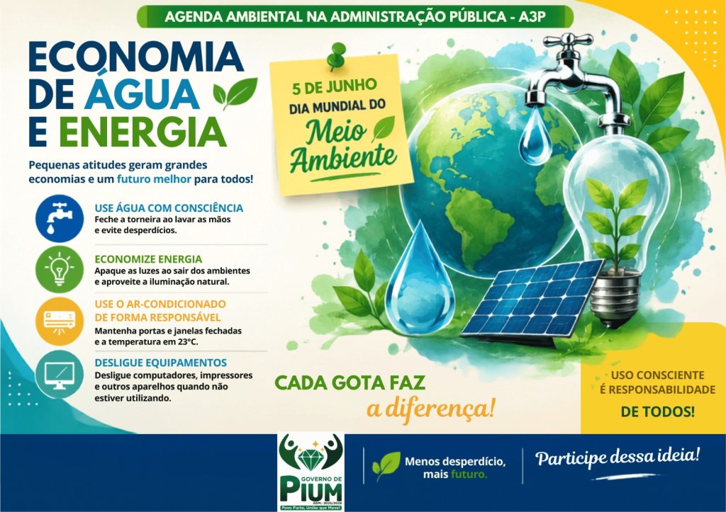A3P NOS ÓRGÃOS PÚBLICOS: SERVIDORES CONSCIENTES ECONOMIZAM ÁGUA E ENERGIA